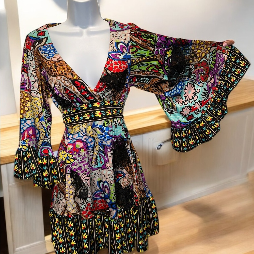 Betsey Johnson Bambi Bell Sleeve Mini Dress